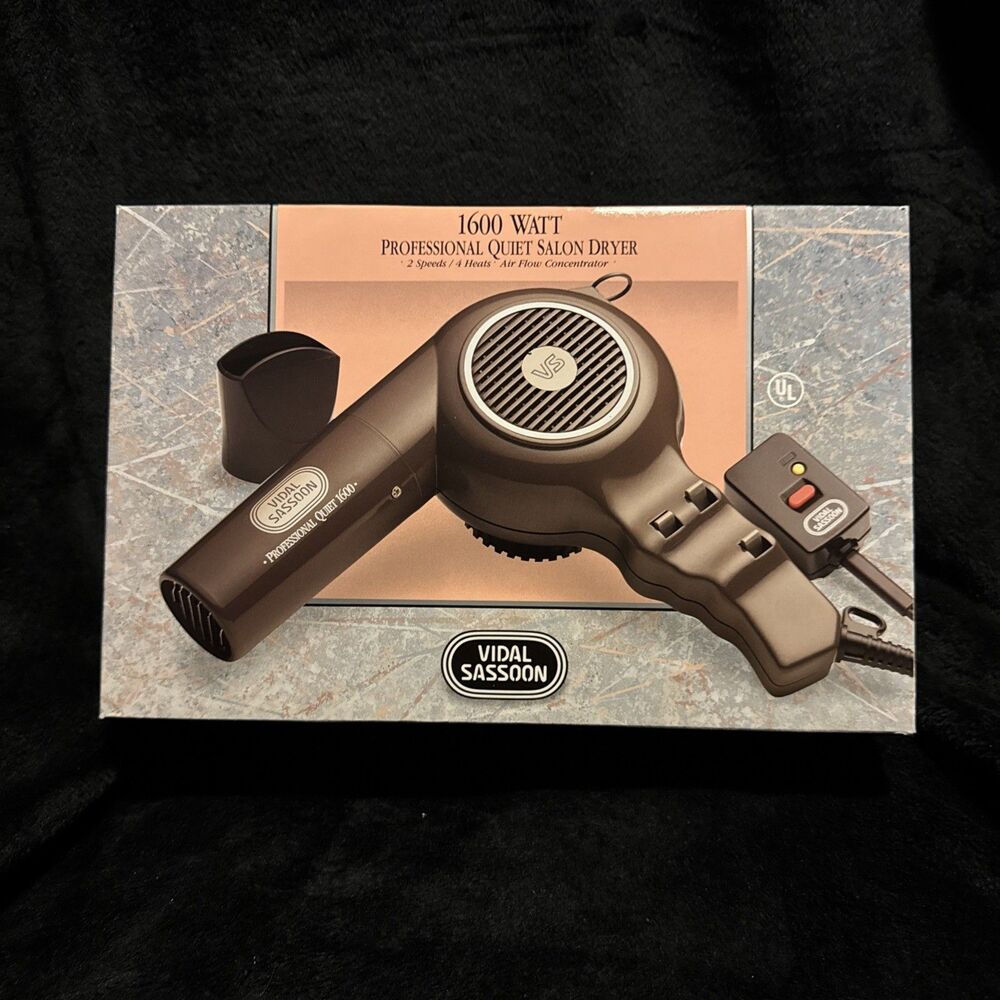 Vintage 90s Vidal Sassoon Professional 1600 Quiet Watt Salon Dryer VS-507B